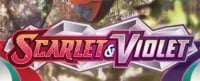 Pokemon Scarlet and Violet logo with game characters in background