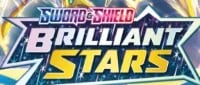 Sword and Shield Brilliant Stars logo with blue and yellow gradient text design